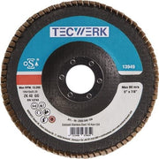 Fächerscheibe Kehlnaht D.125mm K.80 konisch INOX Zirkonkorund TECWERK