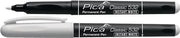 Permanentmarker INSTANT WHITE weiß Strich-B.1-2mm Stift m.Clip PICA